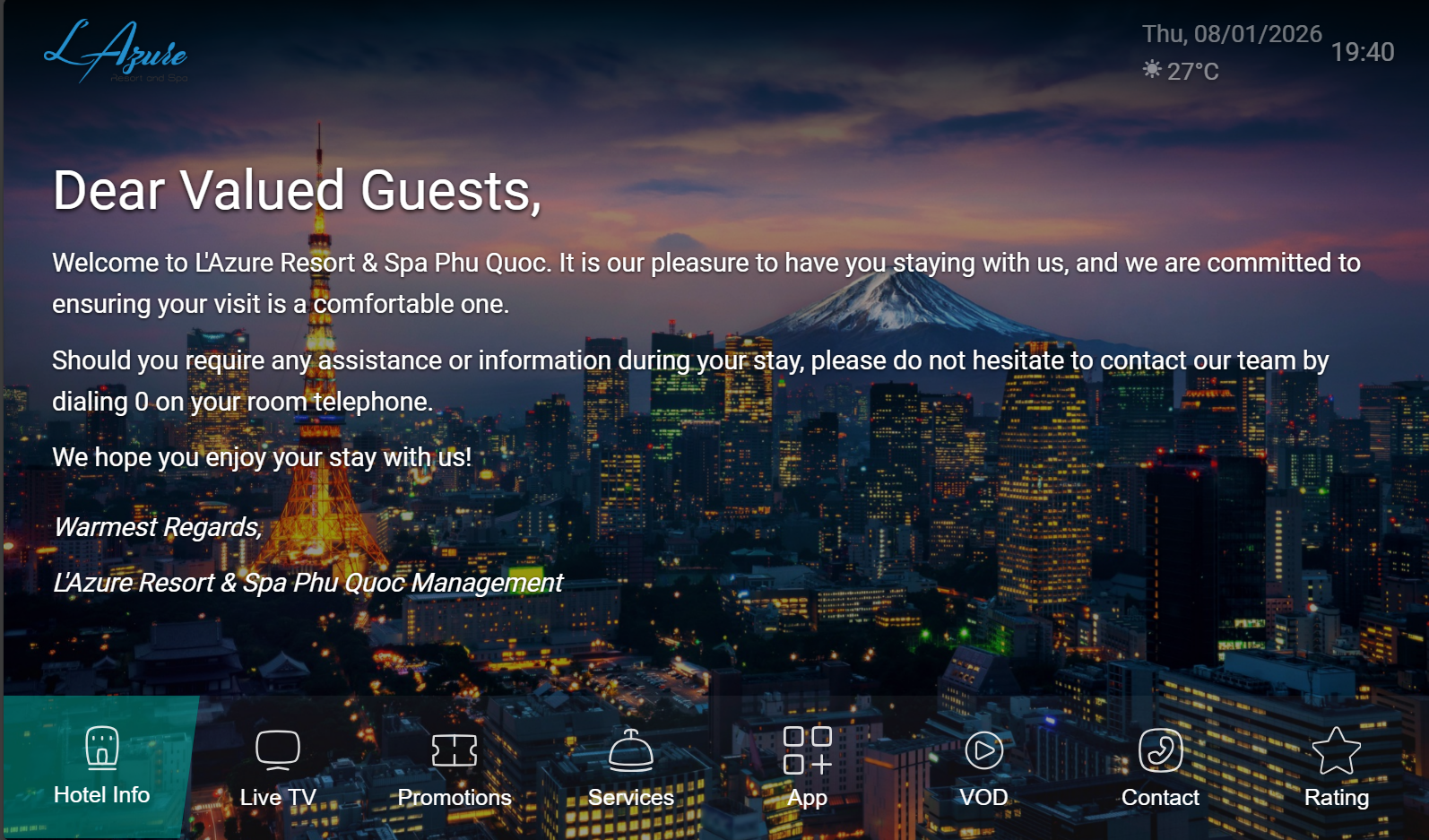 Velra IPTV Interface