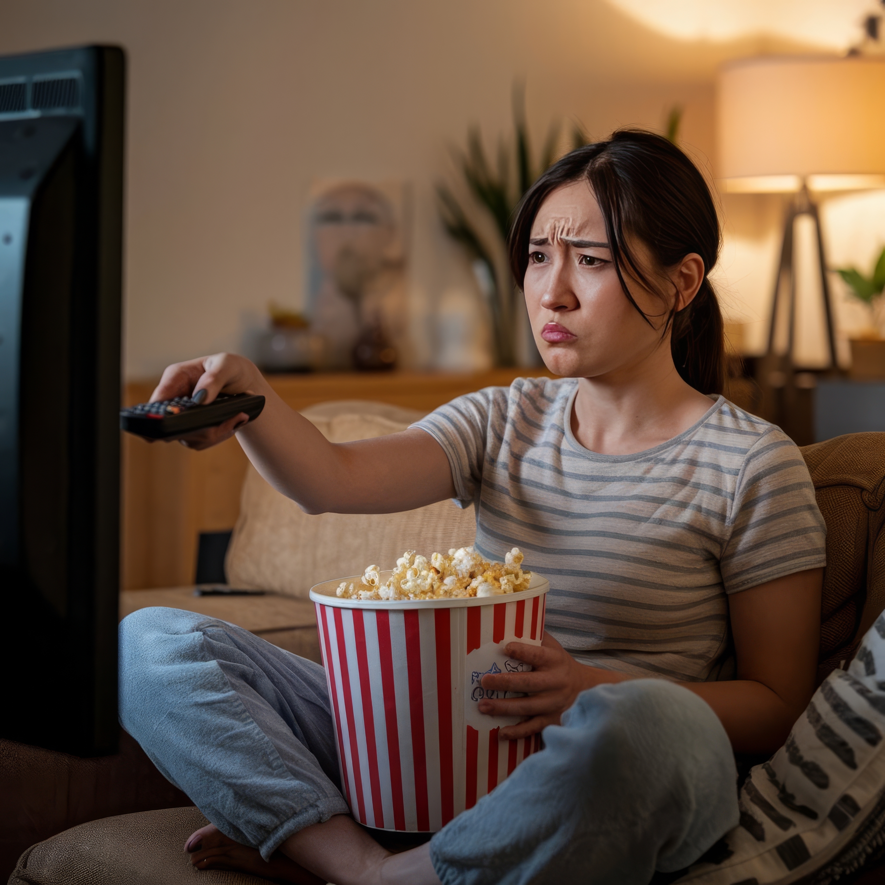 Hotel room TV with a bland display experience