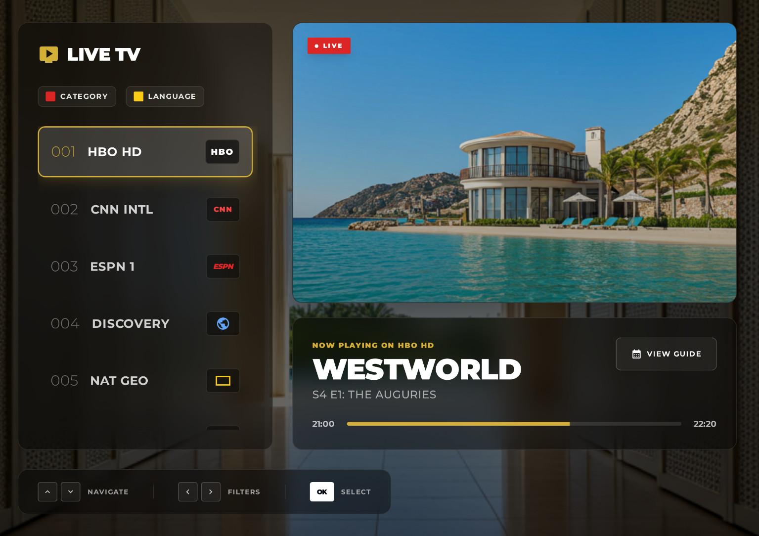Stable Live TV experience across multiple platforms